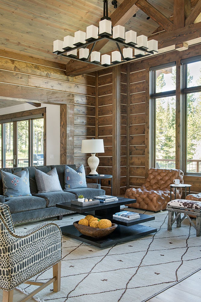 Living room of Alpenglow in Big Sky, Montana