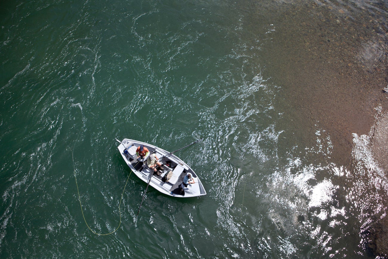 THE SUN VALLEY AREA IS HOME TO 4 EXTRAORDINARY WATERWAYS. Fly fishing from a drift boat.