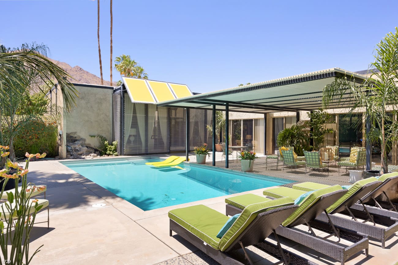 Feel like royalty in this stunning backyard pool. 