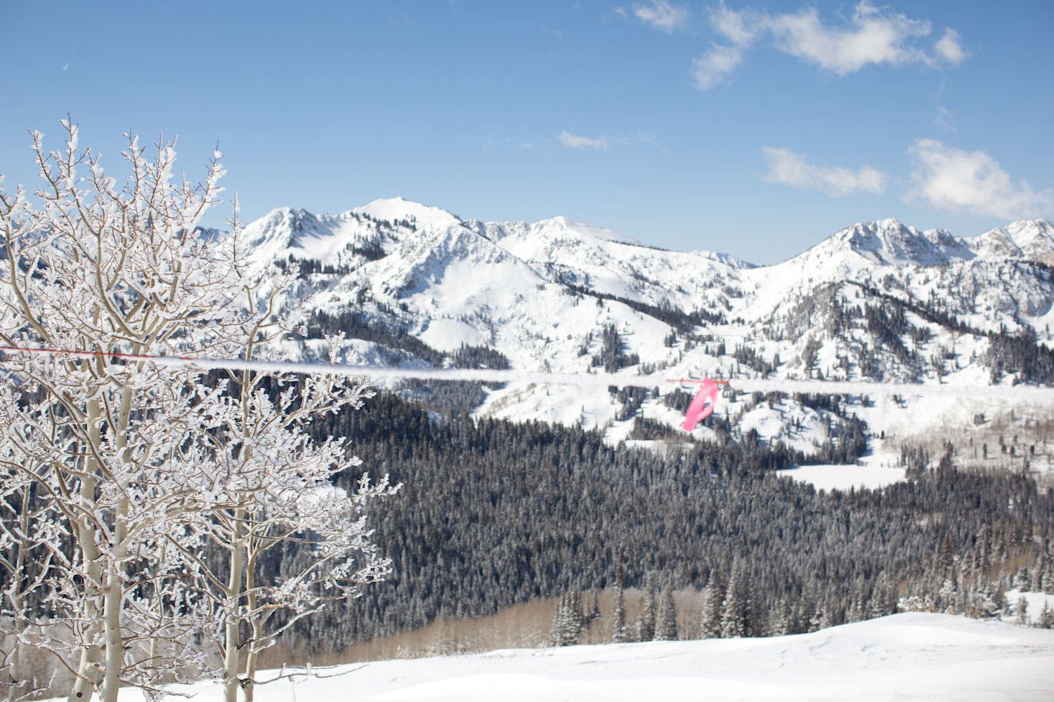 Snowy mountain in utah