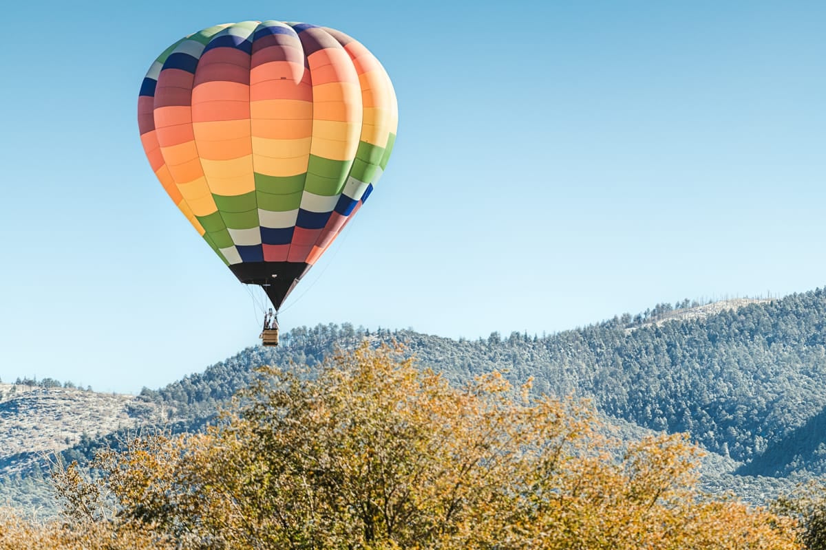 The Taos Mountain Balloon Rally is held each October. 