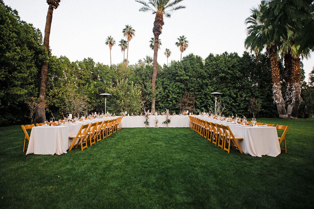 table setting at a wedding at La Chureya (2254) in Palm Springs, California