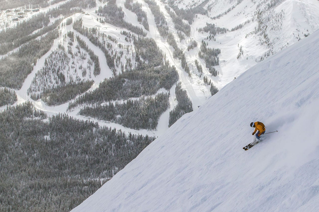 Skier in Big Sky