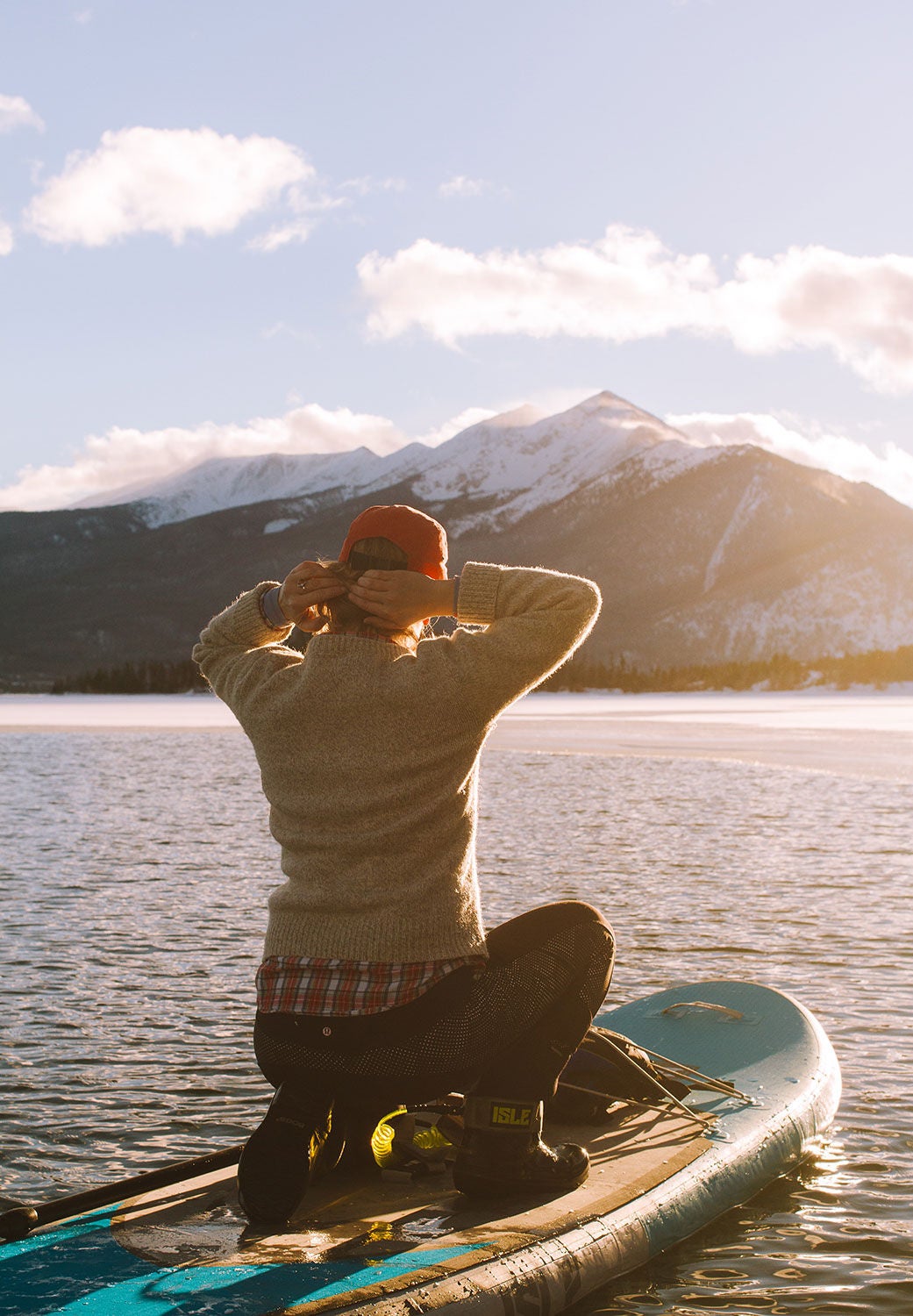 woman on paddleboard in Frisco, CO